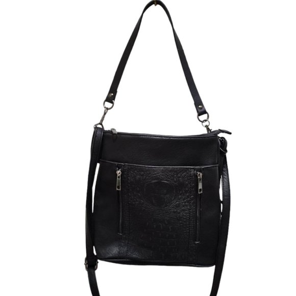 Peter Nygard Women's Leather Black Shoulder Bag - Picture 6 of 13